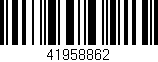 Código de barras (EAN, GTIN, SKU, ISBN): '41958862'