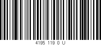 Código de barras (EAN, GTIN, SKU, ISBN): '4195_119_0_U'