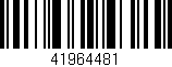 Código de barras (EAN, GTIN, SKU, ISBN): '41964481'