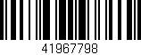 Código de barras (EAN, GTIN, SKU, ISBN): '41967798'