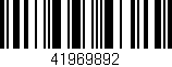 Código de barras (EAN, GTIN, SKU, ISBN): '41969892'