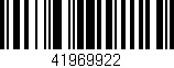 Código de barras (EAN, GTIN, SKU, ISBN): '41969922'