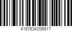 Código de barras (EAN, GTIN, SKU, ISBN): '4197634258917'