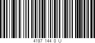 Código de barras (EAN, GTIN, SKU, ISBN): '4197_144_0_U'
