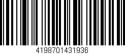 Código de barras (EAN, GTIN, SKU, ISBN): '4198701431936'