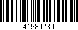 Código de barras (EAN, GTIN, SKU, ISBN): '41989230'