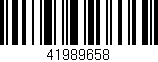 Código de barras (EAN, GTIN, SKU, ISBN): '41989658'