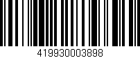 Código de barras (EAN, GTIN, SKU, ISBN): '419930003898'
