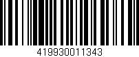 Código de barras (EAN, GTIN, SKU, ISBN): '419930011343'