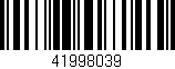 Código de barras (EAN, GTIN, SKU, ISBN): '41998039'