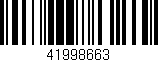 Código de barras (EAN, GTIN, SKU, ISBN): '41998663'