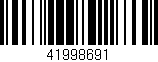 Código de barras (EAN, GTIN, SKU, ISBN): '41998691'