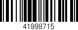 Código de barras (EAN, GTIN, SKU, ISBN): '41998715'