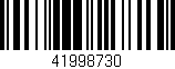 Código de barras (EAN, GTIN, SKU, ISBN): '41998730'