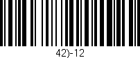 Código de barras (EAN, GTIN, SKU, ISBN): '42)-12'