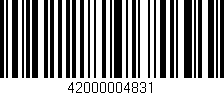 Código de barras (EAN, GTIN, SKU, ISBN): '42000004831'