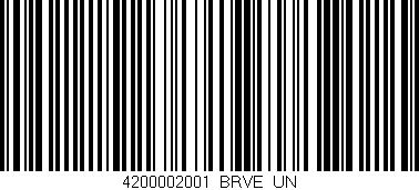 Código de barras (EAN, GTIN, SKU, ISBN): '4200002001/BRVE_UN'