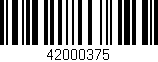 Código de barras (EAN, GTIN, SKU, ISBN): '42000375'