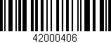 Código de barras (EAN, GTIN, SKU, ISBN): '42000406'