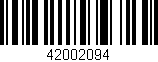 Código de barras (EAN, GTIN, SKU, ISBN): '42002094'