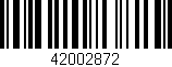Código de barras (EAN, GTIN, SKU, ISBN): '42002872'