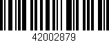 Código de barras (EAN, GTIN, SKU, ISBN): '42002879'