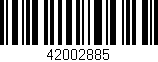 Código de barras (EAN, GTIN, SKU, ISBN): '42002885'