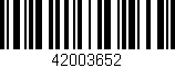 Código de barras (EAN, GTIN, SKU, ISBN): '42003652'