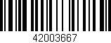 Código de barras (EAN, GTIN, SKU, ISBN): '42003667'