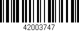 Código de barras (EAN, GTIN, SKU, ISBN): '42003747'