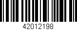 Código de barras (EAN, GTIN, SKU, ISBN): '42012198'