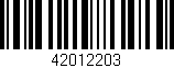Código de barras (EAN, GTIN, SKU, ISBN): '42012203'