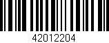 Código de barras (EAN, GTIN, SKU, ISBN): '42012204'