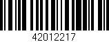 Código de barras (EAN, GTIN, SKU, ISBN): '42012217'