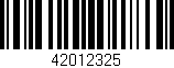 Código de barras (EAN, GTIN, SKU, ISBN): '42012325'