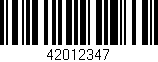 Código de barras (EAN, GTIN, SKU, ISBN): '42012347'