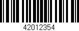 Código de barras (EAN, GTIN, SKU, ISBN): '42012354'