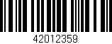 Código de barras (EAN, GTIN, SKU, ISBN): '42012359'