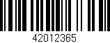 Código de barras (EAN, GTIN, SKU, ISBN): '42012365'