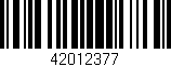 Código de barras (EAN, GTIN, SKU, ISBN): '42012377'