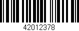 Código de barras (EAN, GTIN, SKU, ISBN): '42012378'