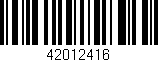 Código de barras (EAN, GTIN, SKU, ISBN): '42012416'