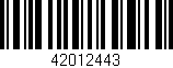 Código de barras (EAN, GTIN, SKU, ISBN): '42012443'