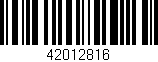 Código de barras (EAN, GTIN, SKU, ISBN): '42012816'