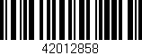 Código de barras (EAN, GTIN, SKU, ISBN): '42012858'