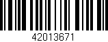Código de barras (EAN, GTIN, SKU, ISBN): '42013671'