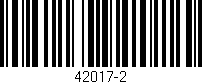 Código de barras (EAN, GTIN, SKU, ISBN): '42017-2'