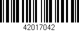 Código de barras (EAN, GTIN, SKU, ISBN): '42017042'