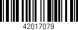 Código de barras (EAN, GTIN, SKU, ISBN): '42017079'