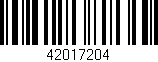 Código de barras (EAN, GTIN, SKU, ISBN): '42017204'